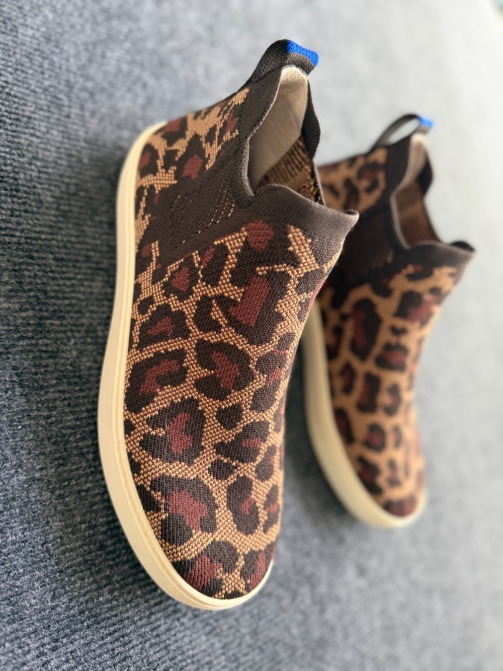 Rothy’s The Slip On Sneaker – Leopard Print – Size 9 - Picture 3 of 11